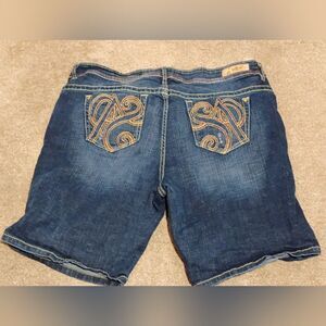 South Pole Blue Jean Shorts with Distinctive Embroidery